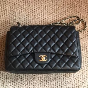 Jumbo XL Black Chanel Flap bag
